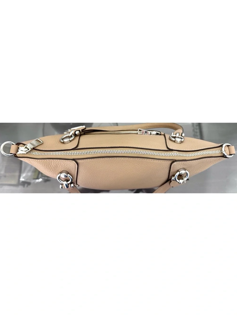 COACH Kacey Satchel Crossbody Bag, TAUPE/SILVER